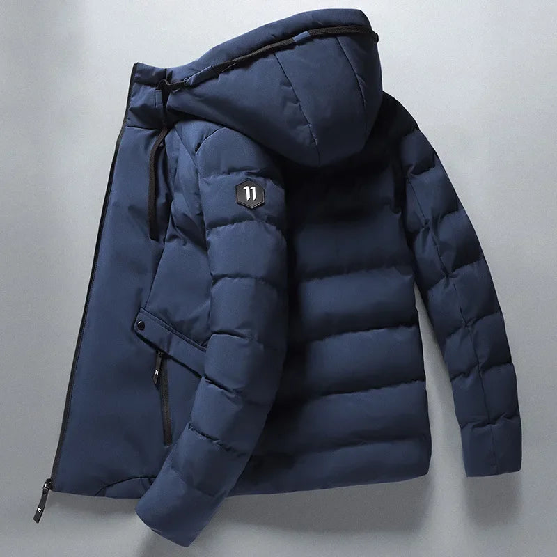 R&B | Gepolsterte Winterjacke mit Kapuze Polyester Warm und Funktional