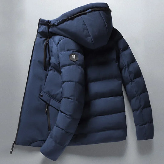 R&B | Gepolsterte Winterjacke mit Kapuze Polyester Warm und Funktional