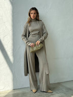 R&B | delige gestrickte Set - stilvolle Damen Loungebekleidung