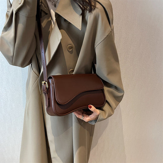 R&B | Vintage Leder Crossbody-Taschen Kleine Umhängetasche Stilvolle Armpit Handtaschen und Geldbörsen