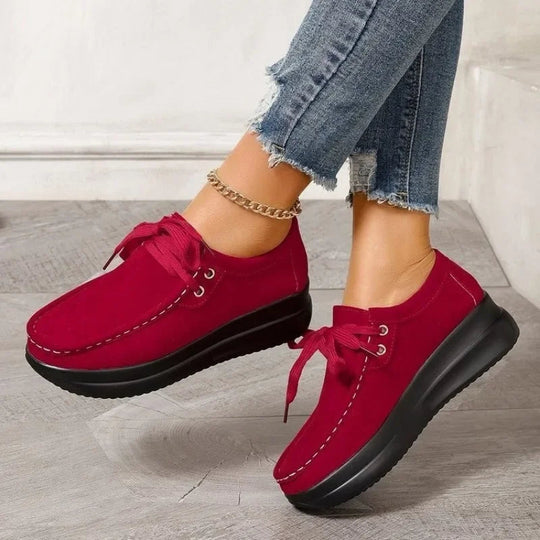 Wildleder-Schnürschuhe mit rutschfester Sohle R&B R&B