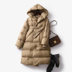 R&B | Lang mit Kapuze für Frauen Ideal für den Winter