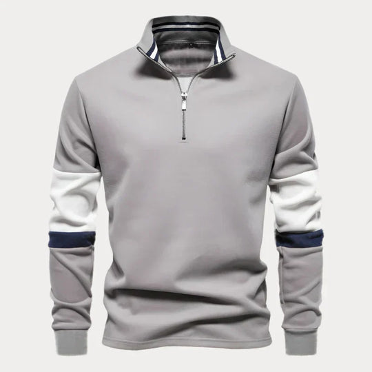 R&B | Stylischer Pullover für Herren mit Stehkragen und Streifen