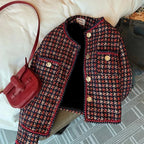 R&B | Elegante Kariertes Kurzjacke