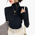 R&B | Rollkragenpullover Gerippt Basic Langarm - Vielseitiger Herbst & Winter Look
