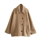 R&B | Elegantes Damen-Cape mit Knöpfen und Wollmischung