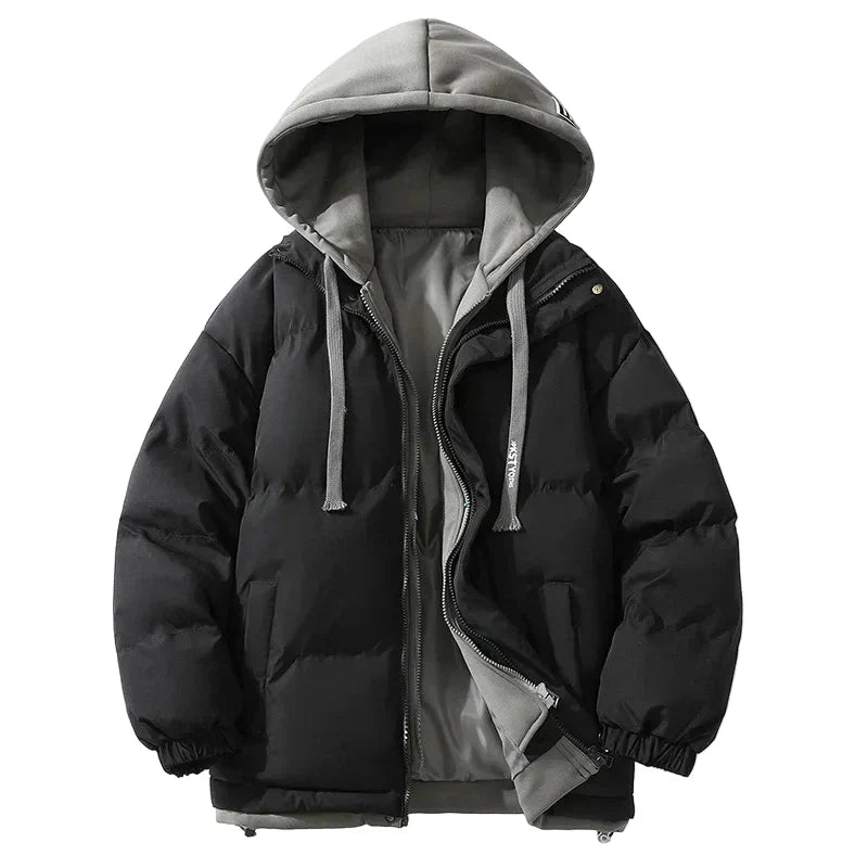 R&B | Winter Daunenjacke mit Kapuze - Modischer Streetwear-Puffer für Alltag & Outdoor