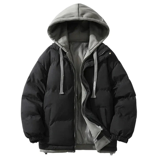R&B | Winter Daunenjacke mit Kapuze - Modischer Streetwear-Puffer für Alltag & Outdoor
