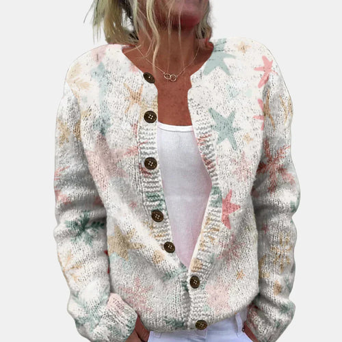R&B | Pastell Sternmuschel-Print Cardigan