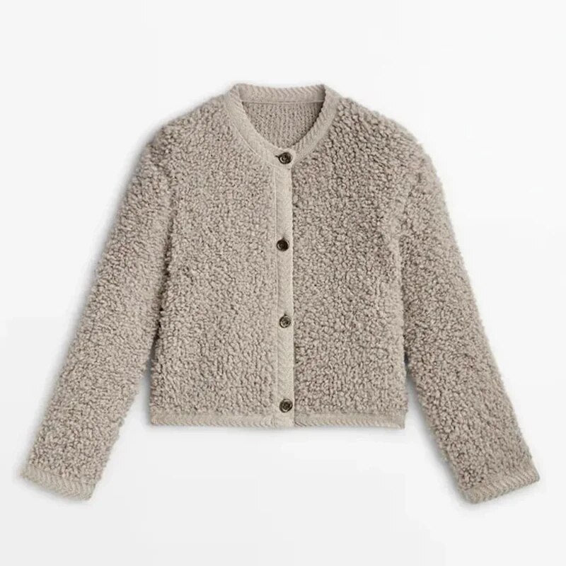 R&B | Modischer Damen-Teddy-Mantel Langarm
