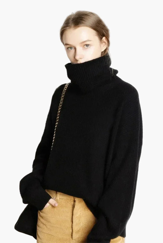 R&B | Oversized Stil Rollkragenpullover für Freizeit und Büro