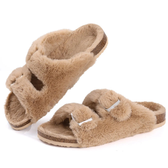 R&B - Chic Winter-Plüsch-Fellpantoffeln für Damen