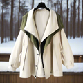 R&B | Baumwolljacke Drapierter Kragen Lässige Passform Jacke