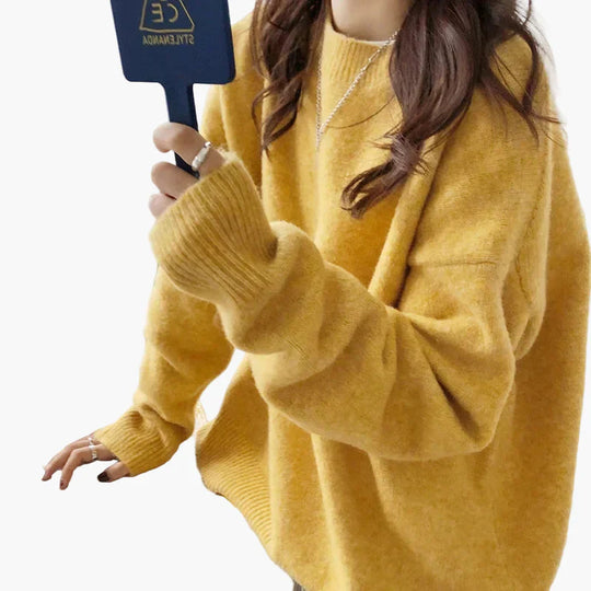 R&B | Oversize Strickpullover Retro-Look Freizeit Herbst Winter