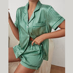 R&B | Satin Pyjama Set Für Damen Hausanzug