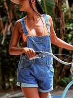 R&B | Ärmelloses Denim Overall Jumpsuit für Frauen