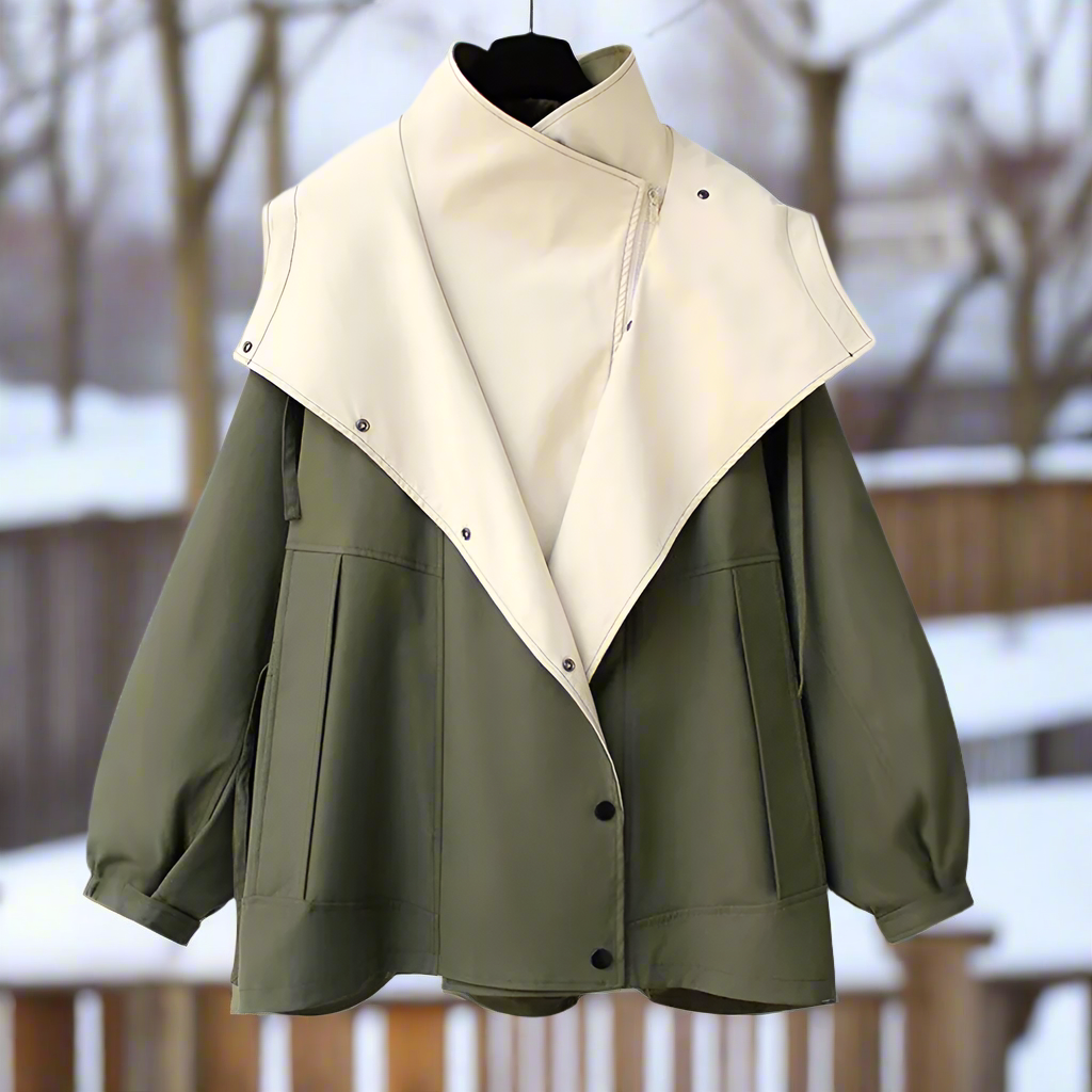 R&B | Baumwolljacke - Drapierte Kragen Lässige Passform Jacke