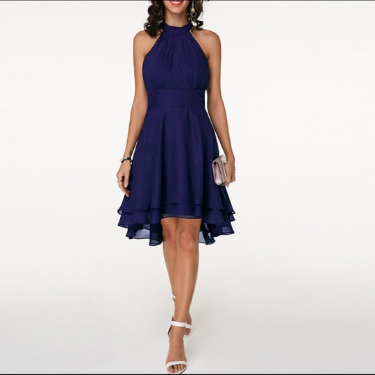 R&B | Stilvolle Halter A-Linien Kleid
