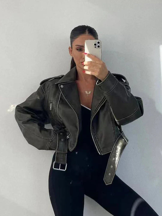 R&B | Winter Damen jacke mit Gürtel