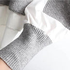 R&B | Weinlese Rundhals Gestrickter Frauenpulli