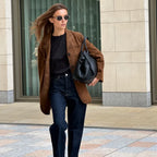 R&B | Braune Wild jacke Mit Revers Chic Und Warm