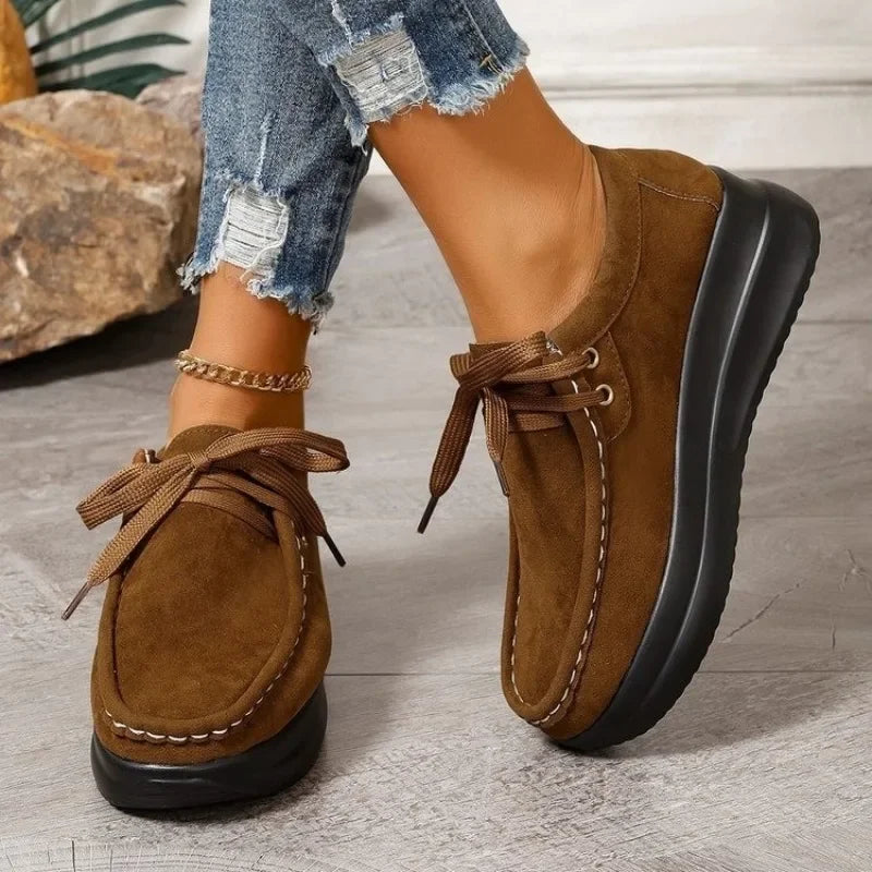 Wildleder-Schnürschuhe mit rutschfester Sohle R&B R&B