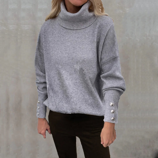 R&B | Lässiger Strickpullover mit Hohem Kragen