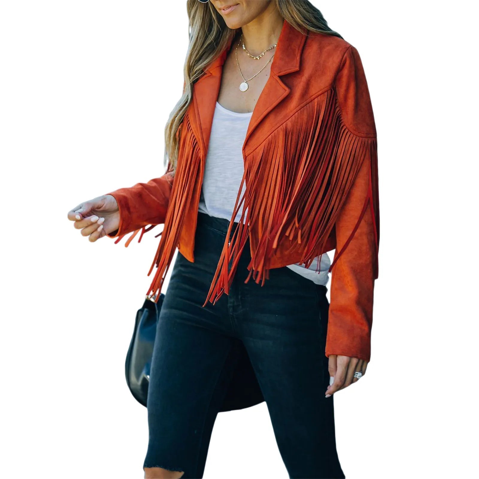 R&B | Damen Wildleder-Motorradjacke