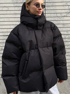 R&B | Oversized Puff-Hoodie-Jacke