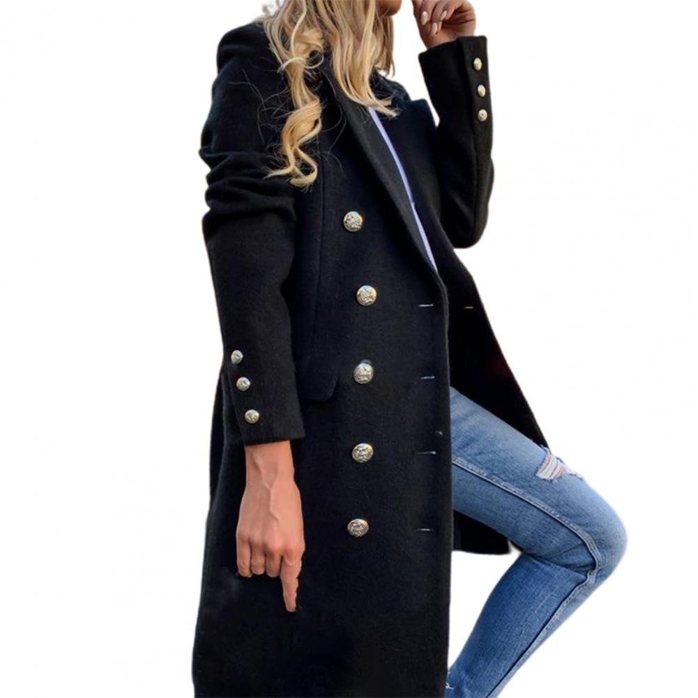 R&B | Langer Warmer Wintermantel Für Damen Button Down