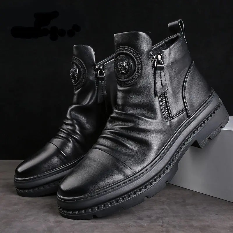Herren Lederstiefel R&B