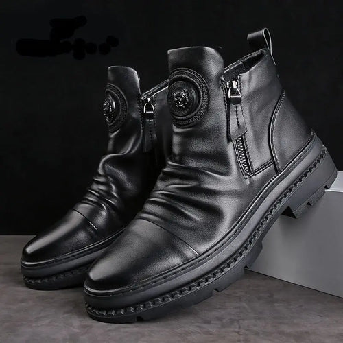 Herren Lederstiefel R&B