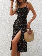 Langes Boho Kleid mit Blumenmuster für Damen