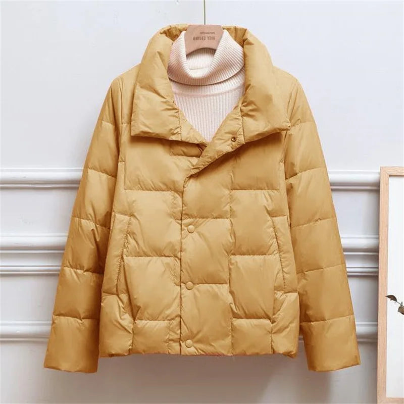 R&B | Ultradünne Leichte Daunenjacke mit Stehkragen