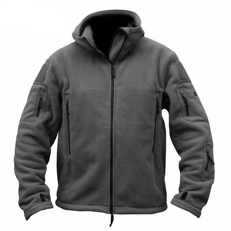 R&B | Taktische Fleecejacke mit Kapuze Polyester Wärme und Funktionalität