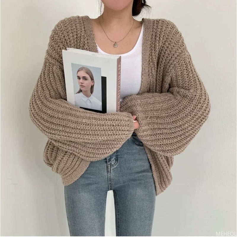 R&B | Lässiger Strick-Cardigan mit Oversize-Ärmeln