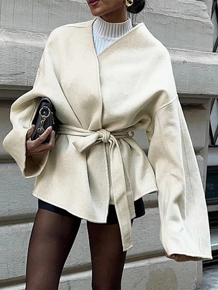 R&B | Fleece-Jacke Mit Gürtel