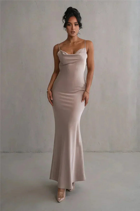 R&B | Satin Kleid mit Blumen