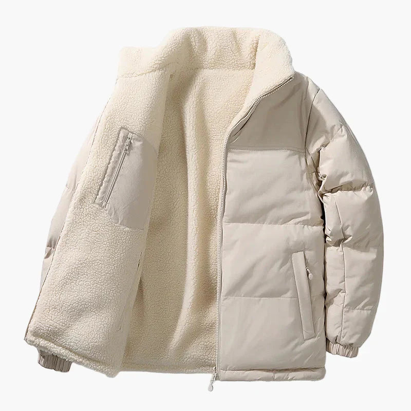 R&B | Winter-Steppjacke mit Fleece-Innenfutter - Urbane Freizeitjacke, Lockere Passform, Warm, Ideal für Alltag & Outdoor
