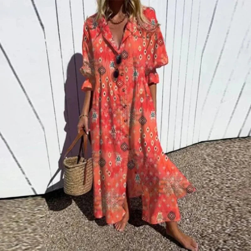 R&B | Luxuriöses Frühlings-Bohemian-Kleid