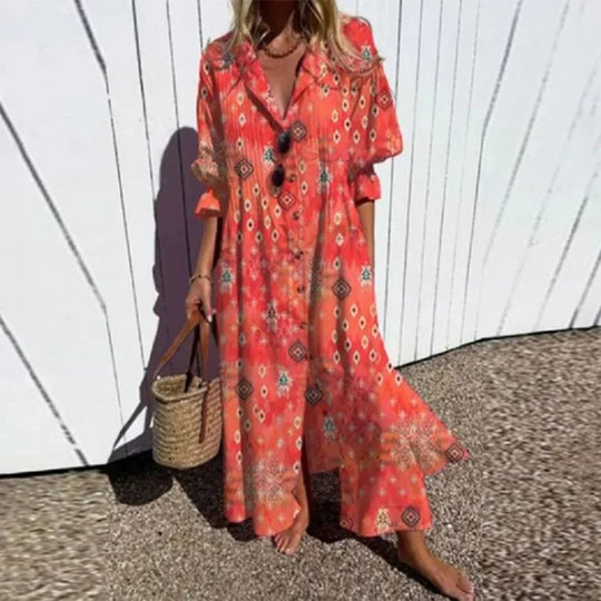 R&B | Luxuriöses Frühlings-Bohemian-Kleid