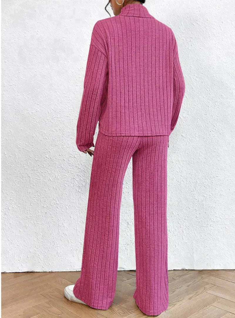 R&B | Gestrickte Hose und Rollkragenpullover für Damen