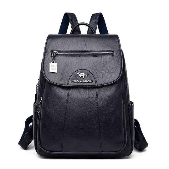 R&B | Großer Leder Rucksack mit Diebstahlschutz für Damen