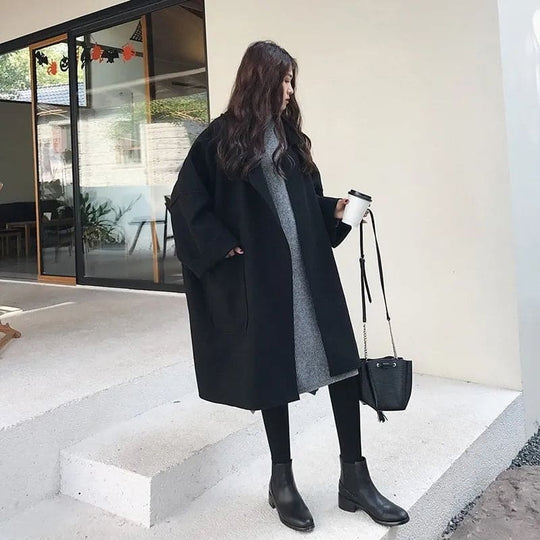 R&B | Übergroßer Wollmischung Trenchcoat