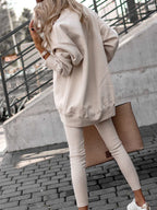 R&B | Set - Damen Herbst Oversized Pullover und Leggings Set