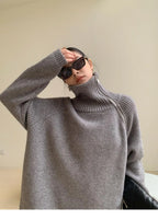 R&B | Roter, schlichter Pullover mit Stehkragen