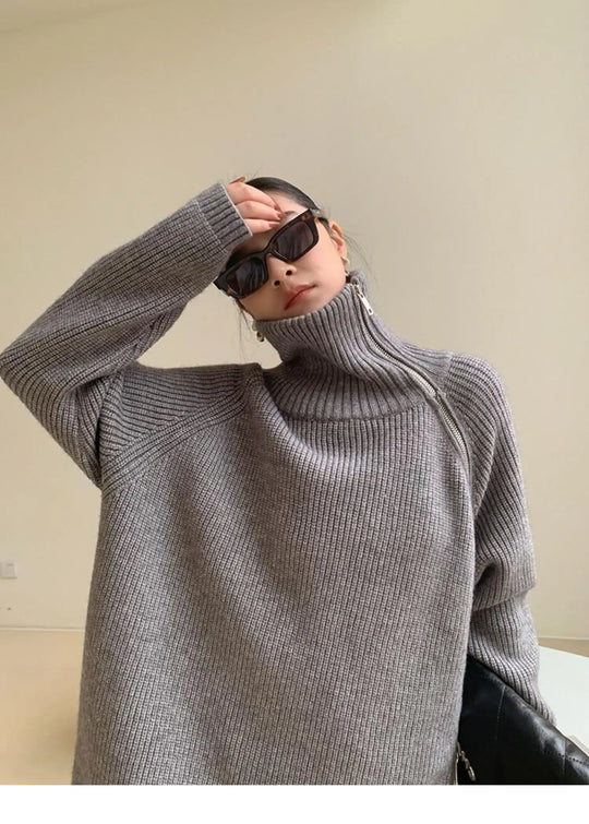 R&B | Pullover mit Stehkragen