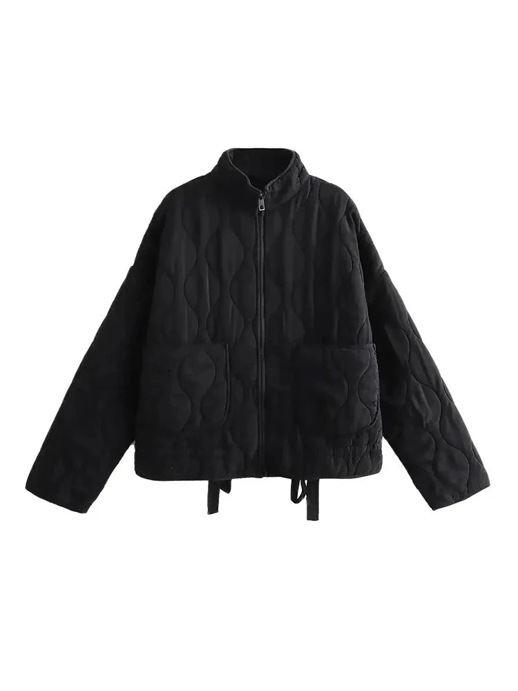 Oversized Vintage Gepolsterte Damenjacke