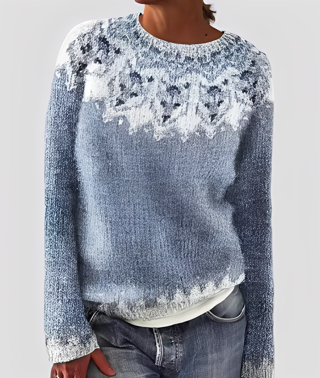 R&B | Damen-Wollpullover, elegant und locker geschnitten