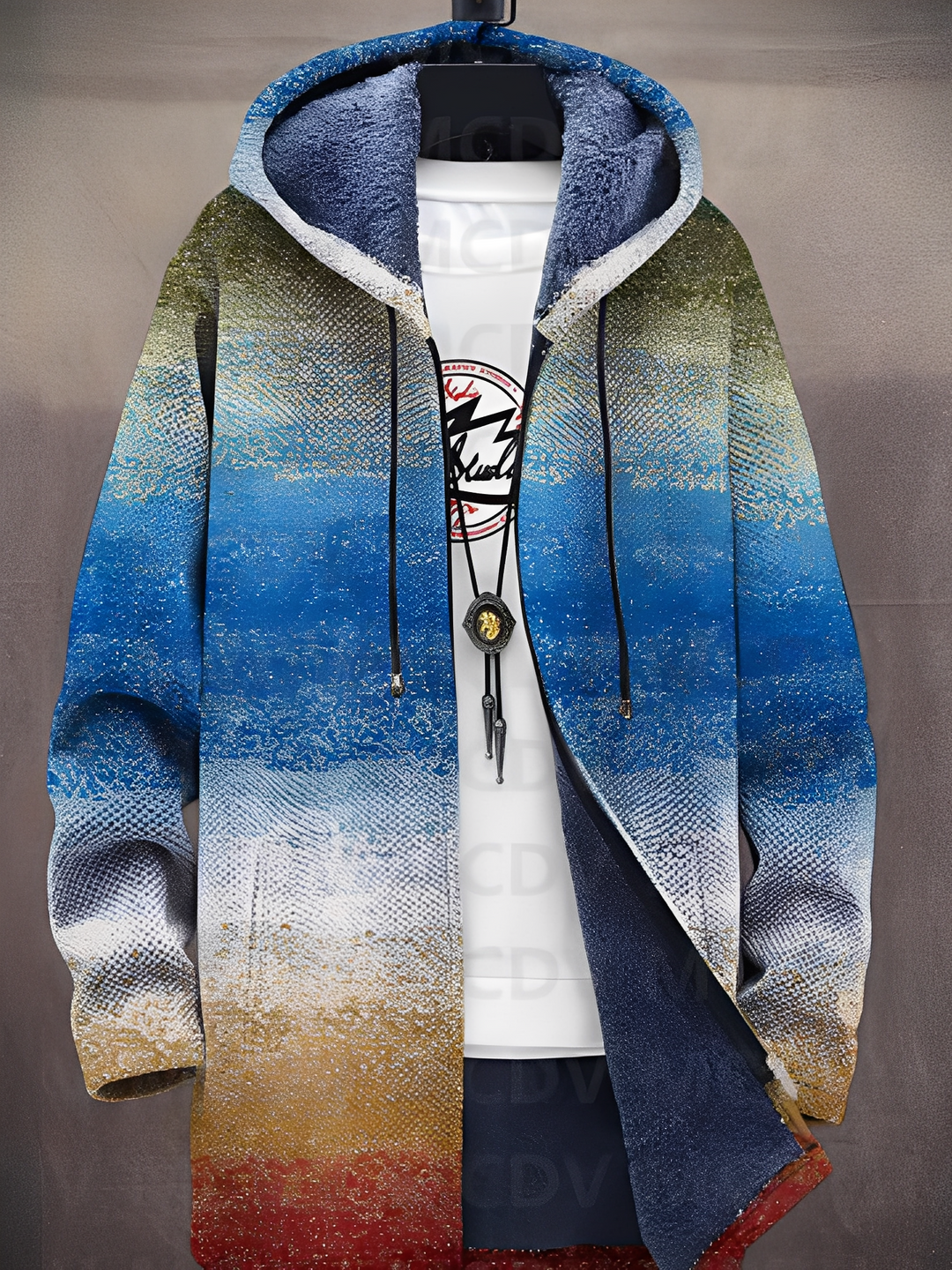 R&B | Stilvolle bedruckte Jacke mit Kapuze für Männer